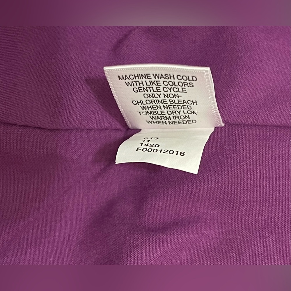 Isaac Mizrahi Artisan Velvet Paisley Jacket in Purple and Olive Size Medium - Picture 9 of 10